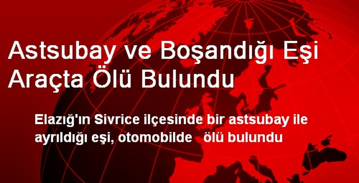 Astsubay ve Boşandığı Eşi Araçta Ölü Bulundu