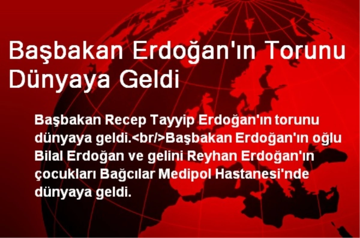 Başbakan Erdoğan\'ın Torunu Dünyaya Geldi
