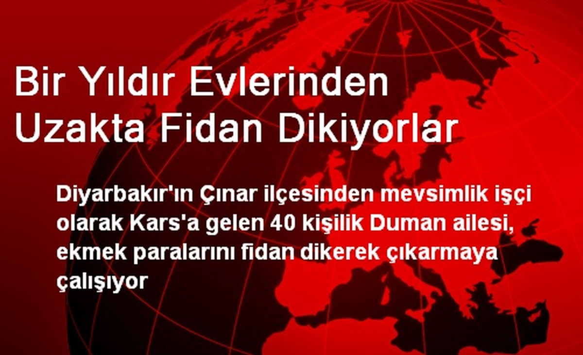 Bir Yıldır Evlerinden Uzakta Fidan Dikiyorlar