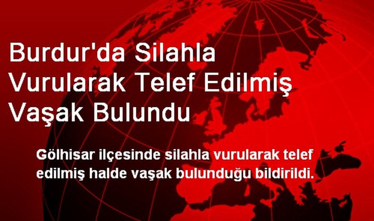 Burdur\'da Telef Edilmiş Vaşak Bulundu