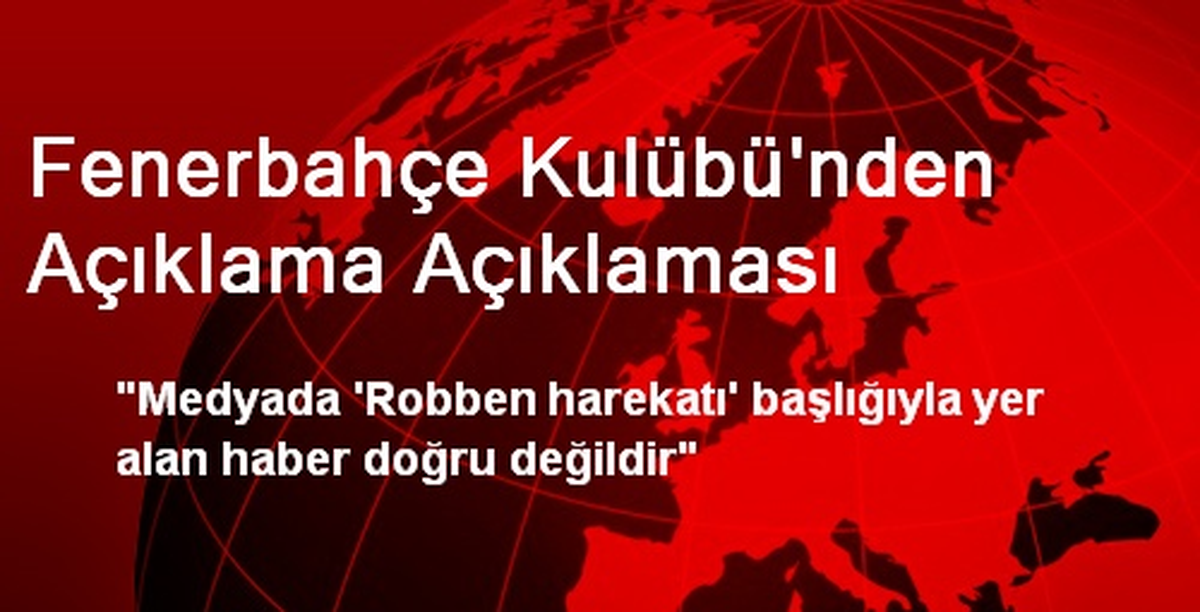 Fenerbahçe Kulübü\'nden Açıklama Açıklaması