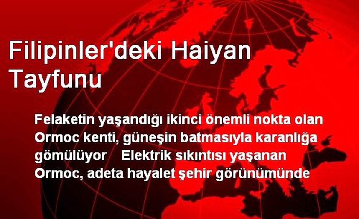 Filipinler\'deki Haiyan Tayfunu