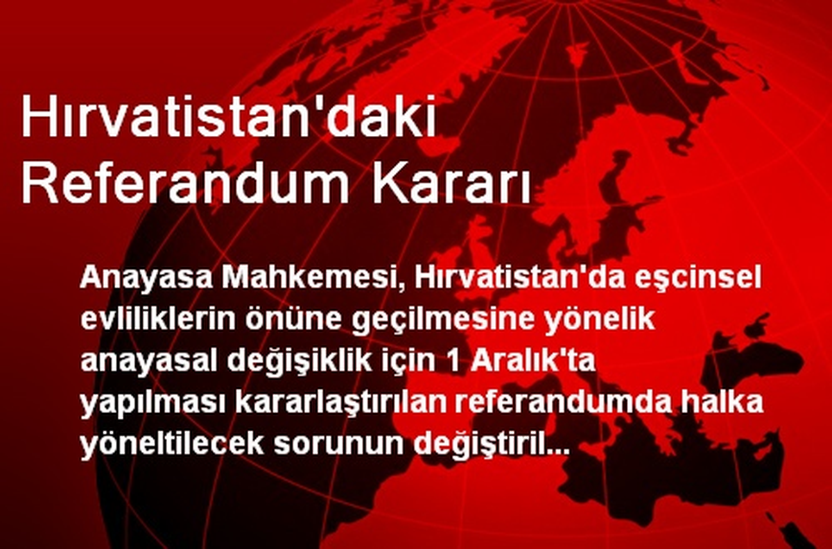 Hırvatistan\'daki Referandum Kararı