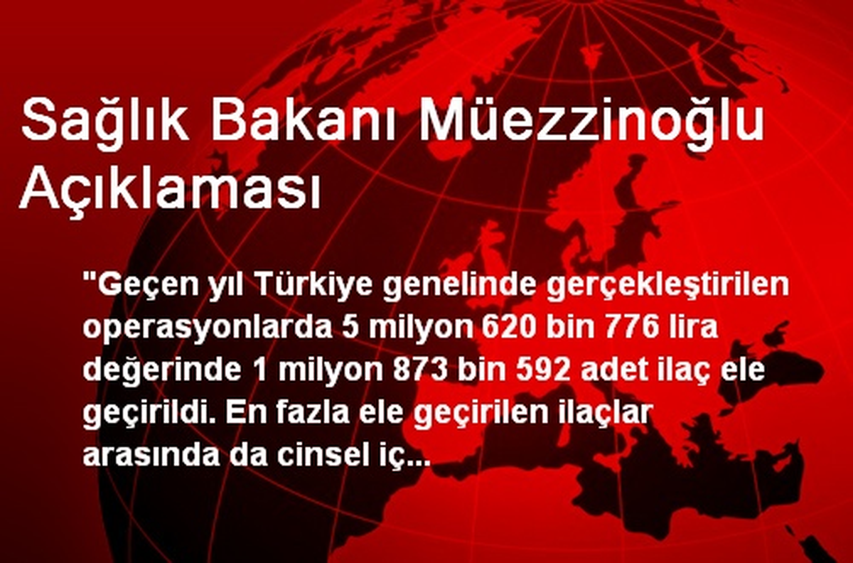 Sağlık Bakanı Müezzinoğlu Açıklaması