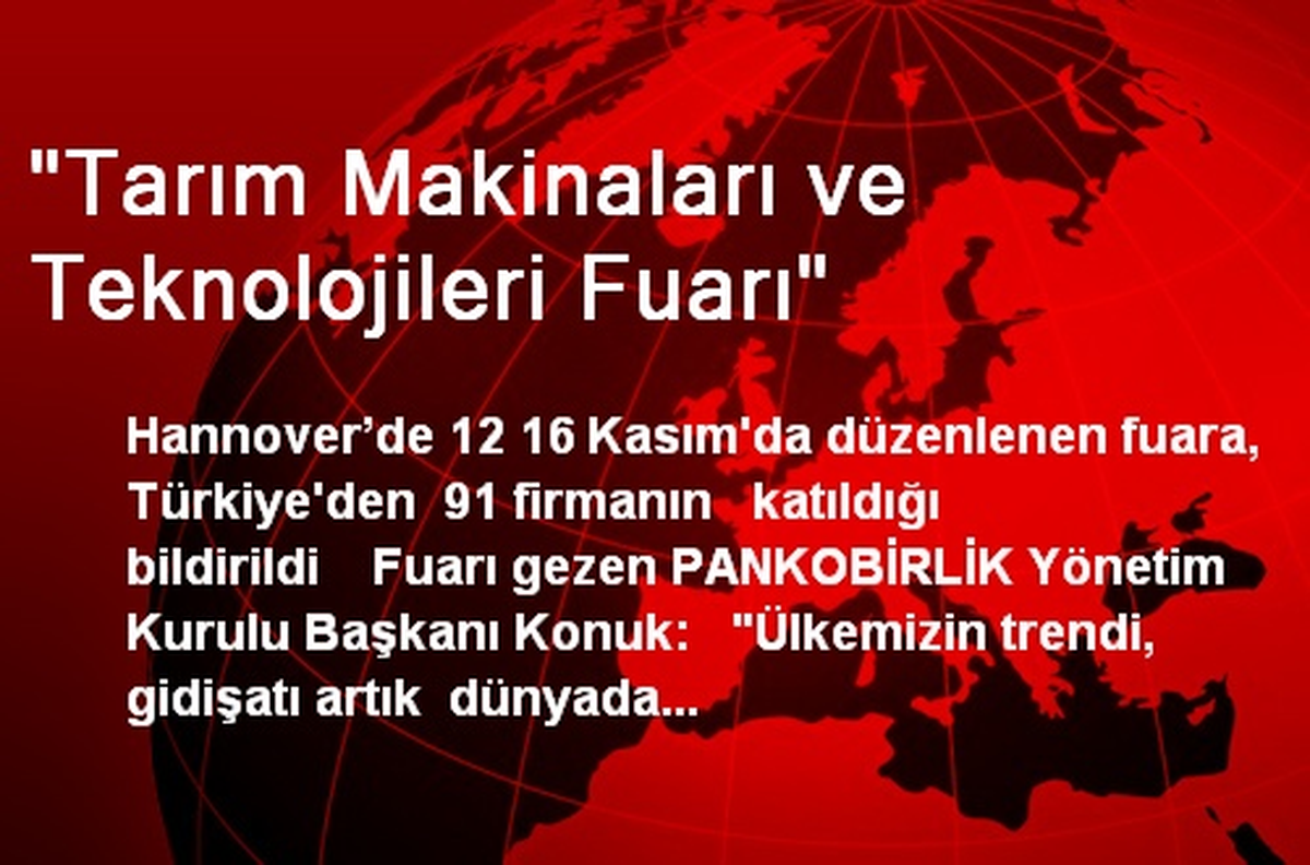"Tarım Makinaları ve Teknolojileri Fuarı"