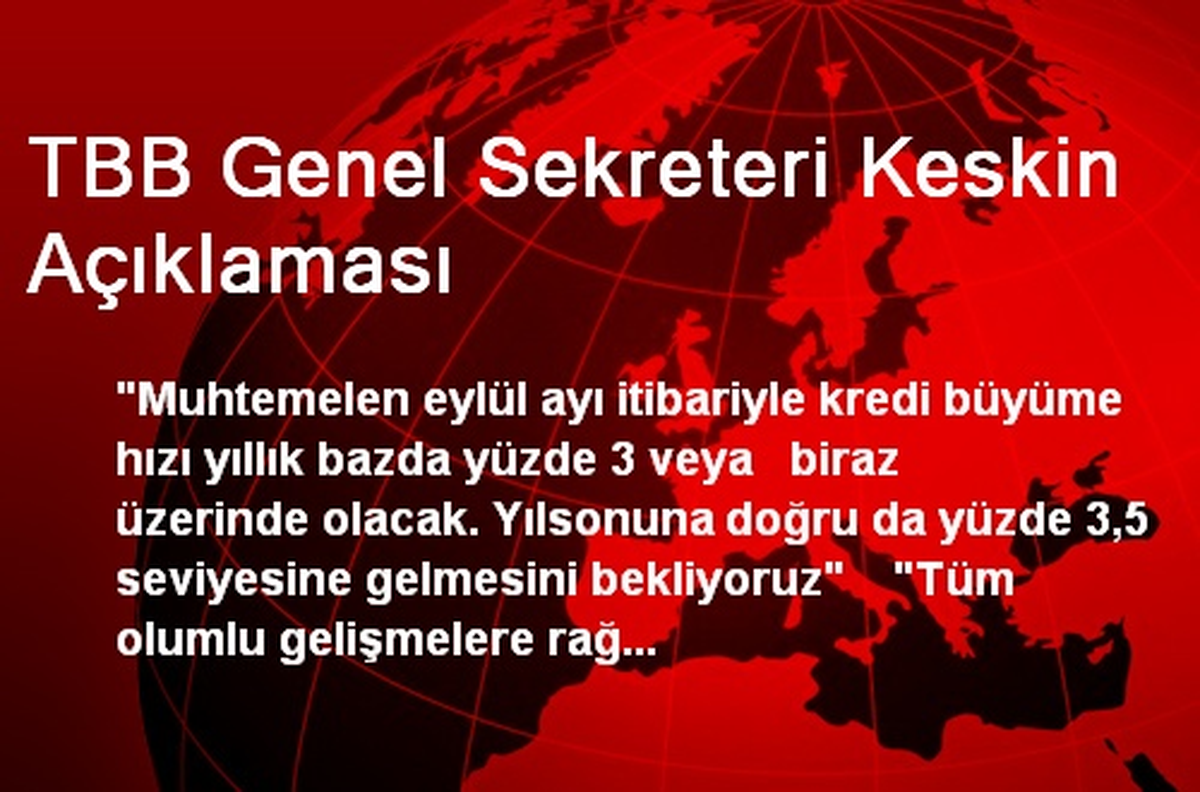 TBB Genel Sekreteri Keskin Açıklaması