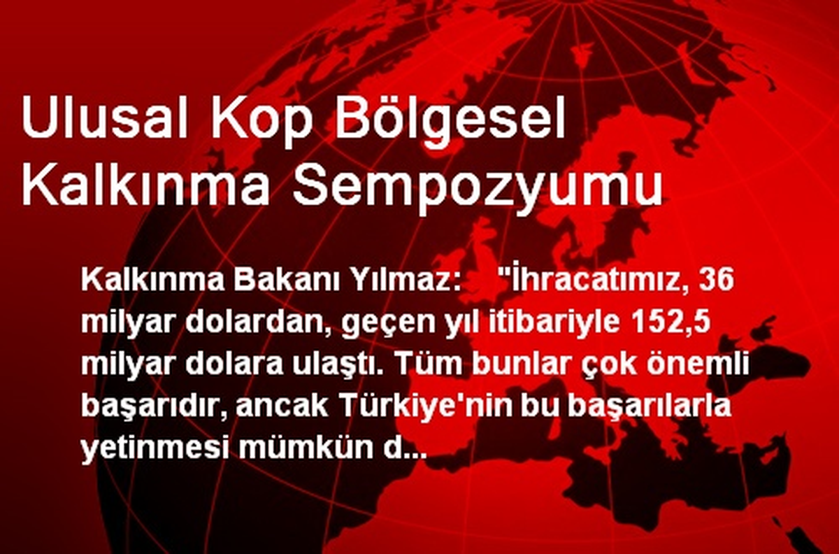 Ulusal Kop Bölgesel Kalkınma Sempozyumu