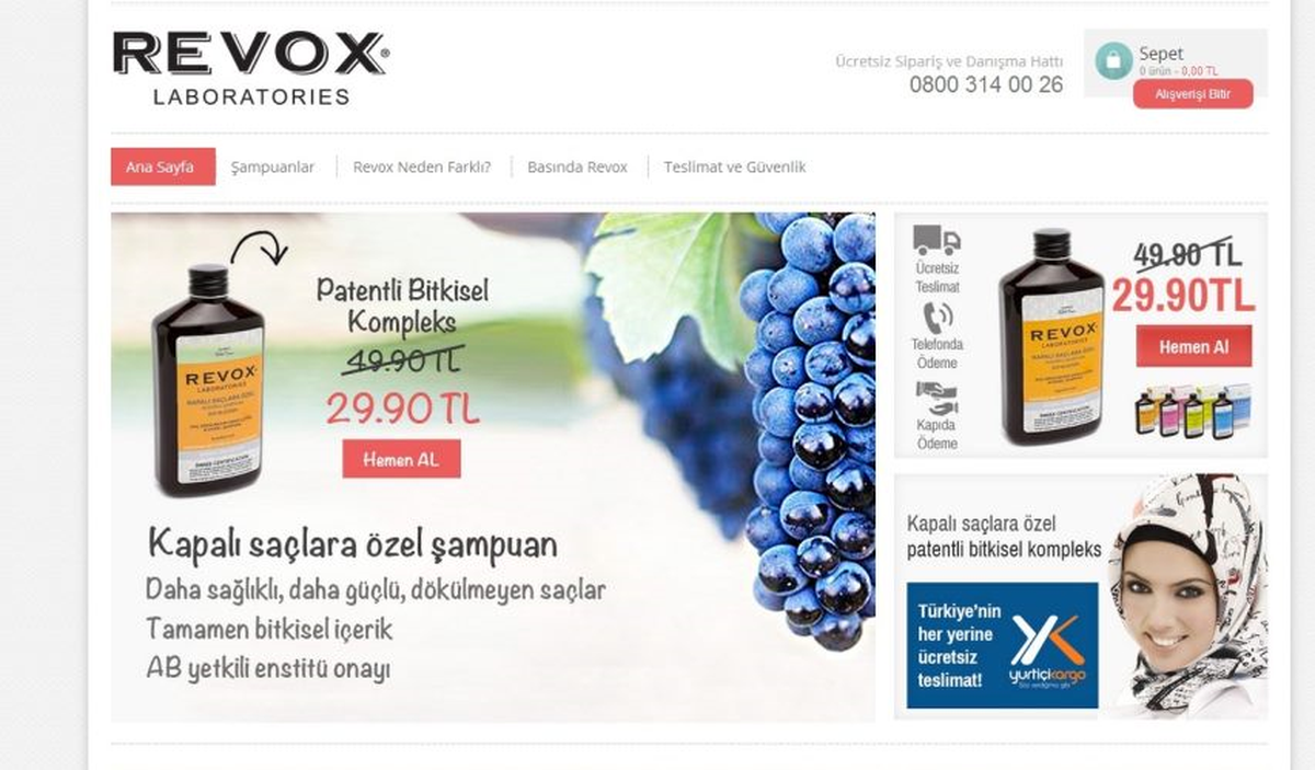 Revox Şampuan, Artık İnternetten\'de Satılacak
