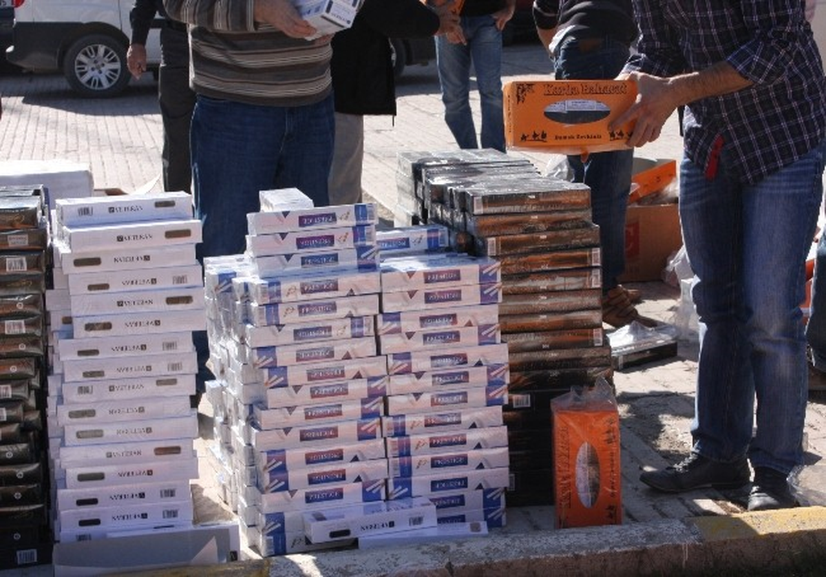 Gümrük Kaçağı 14 Bin 520 Paket Sigara Ele Geçirildi