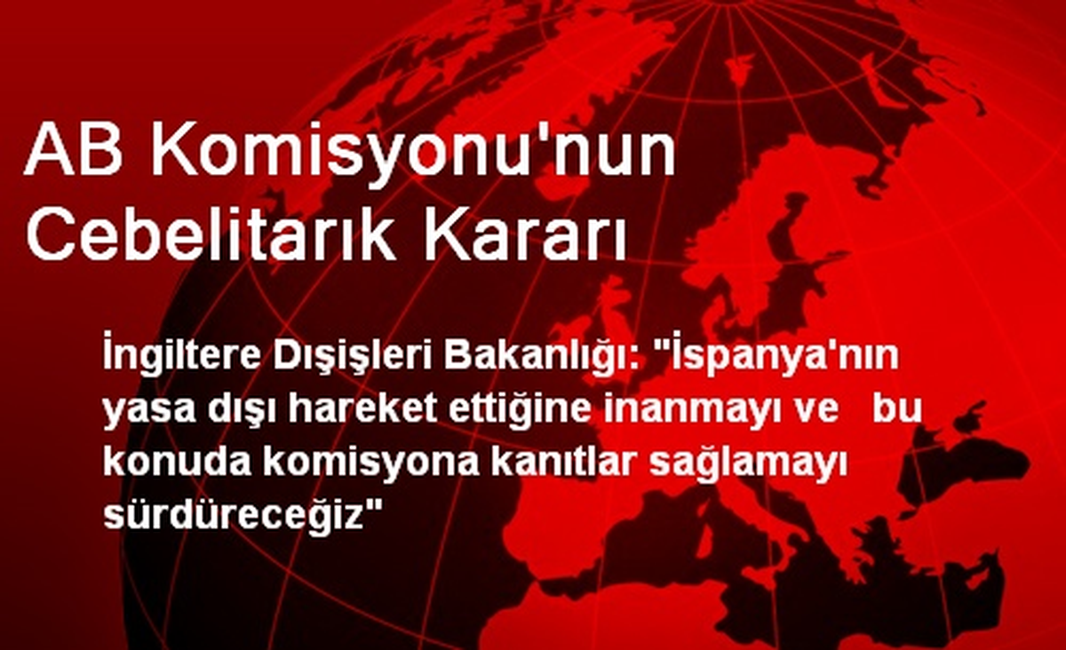 AB Komisyonu\'nun Cebelitarık Kararı