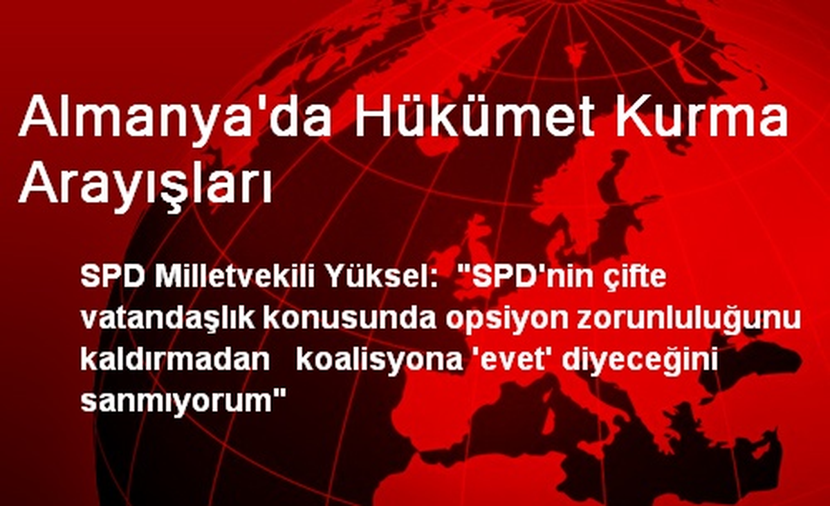 Almanya\'da Hükümet Kurma Arayışları
