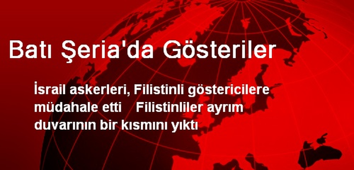Batı Şeria\'da Yahudi Yerleşim Birimi İnşası Protesto Edildi