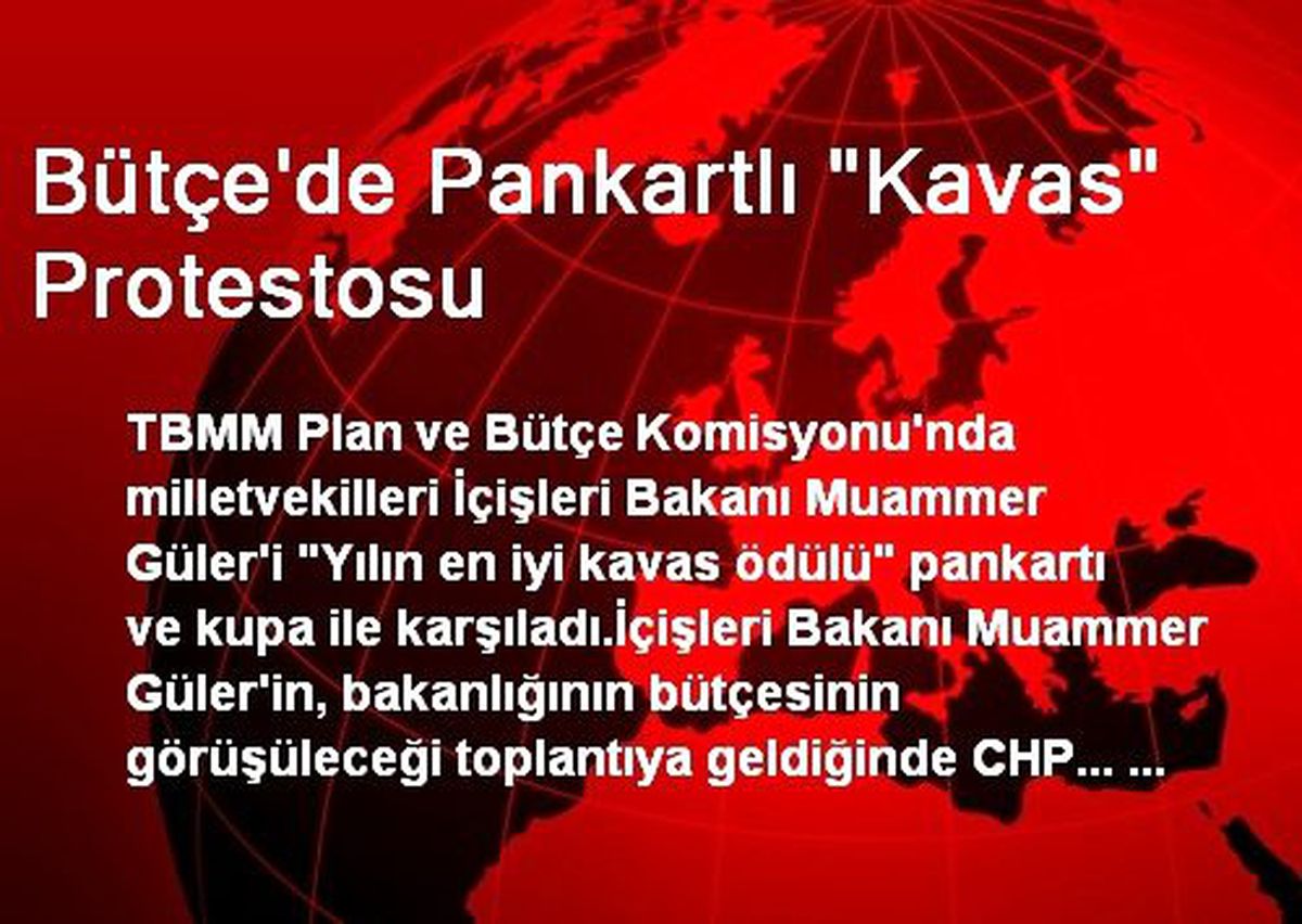 Bütçe\'de Pankartlı "Kavas" Protestosu