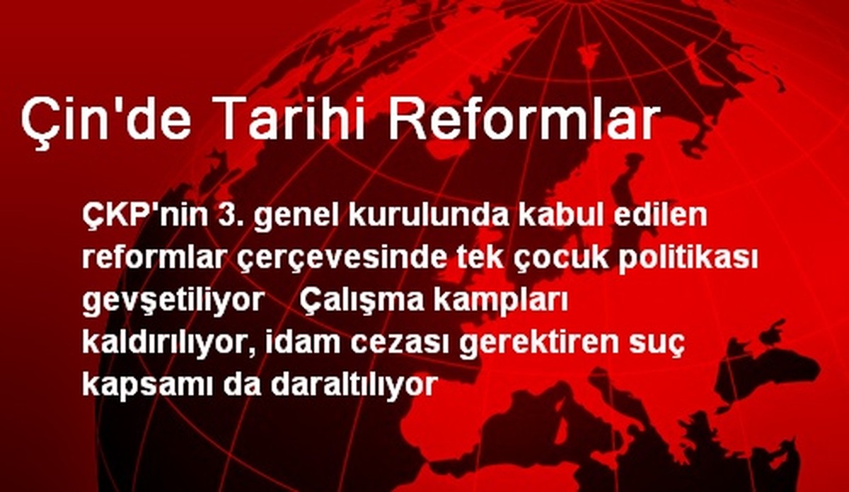 Çin\'de Tarihi Reformlar
