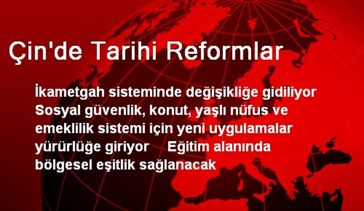 Çin\'de Tarihi Reformlar