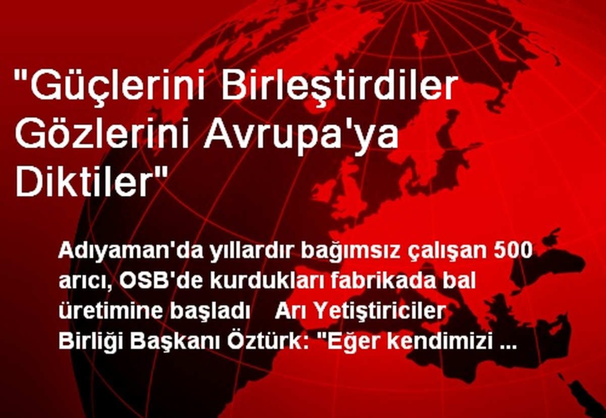"Güçlerini Birleştirdiler Gözlerini Avrupa\'ya Diktiler"