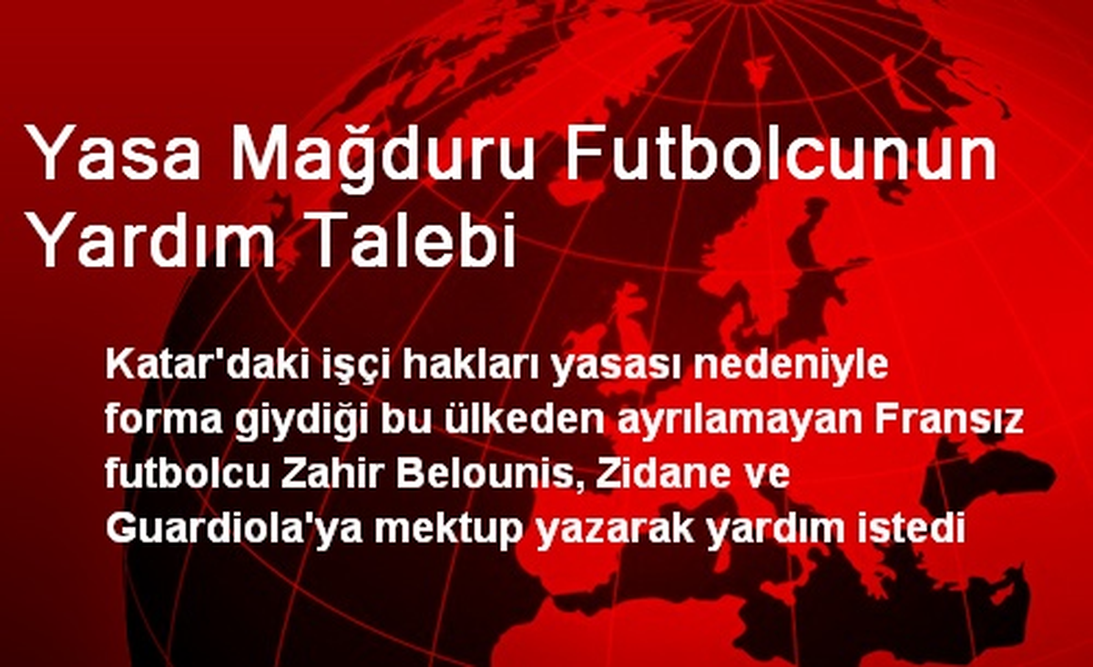 Yasa Mağduru Futbolcunun Yardım Talebi