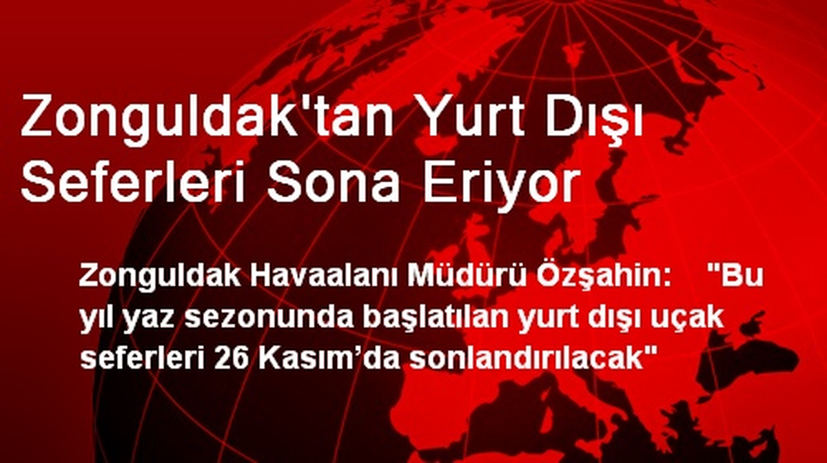 Zonguldak\'tan Yurt Dışı Seferleri Sona Eriyor