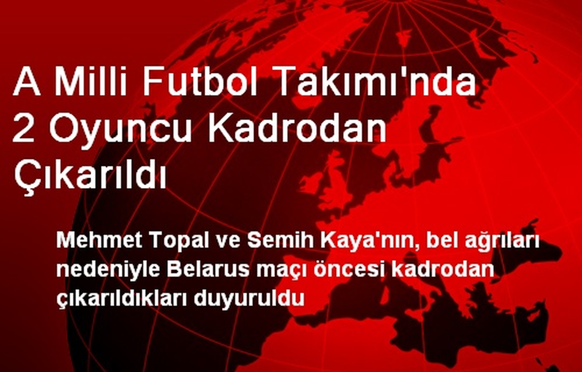 A Milli Futbol Takımı\'nda 2 Oyuncu Kadrodan Çıkarıldı