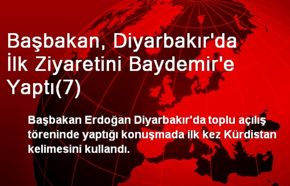 Başbakan, Diyarbakır\'da İlk Ziyaretini Baydemir\'e Yaptı(7)