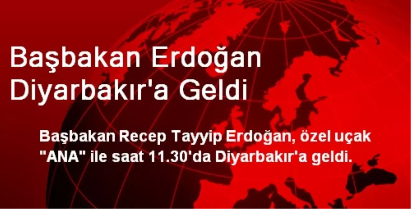 Başbakan Erdoğan Diyarbakır\'a Geldi
