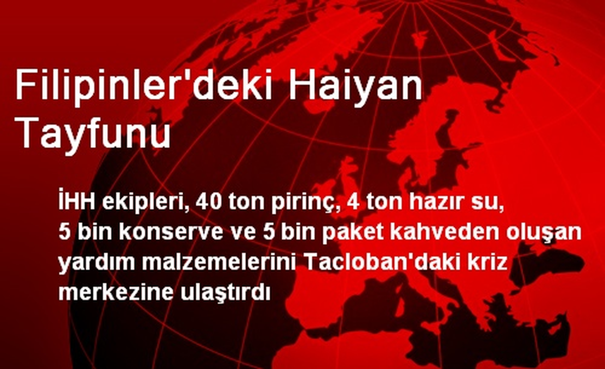 Filipinler\'deki Haiyan Tayfunu