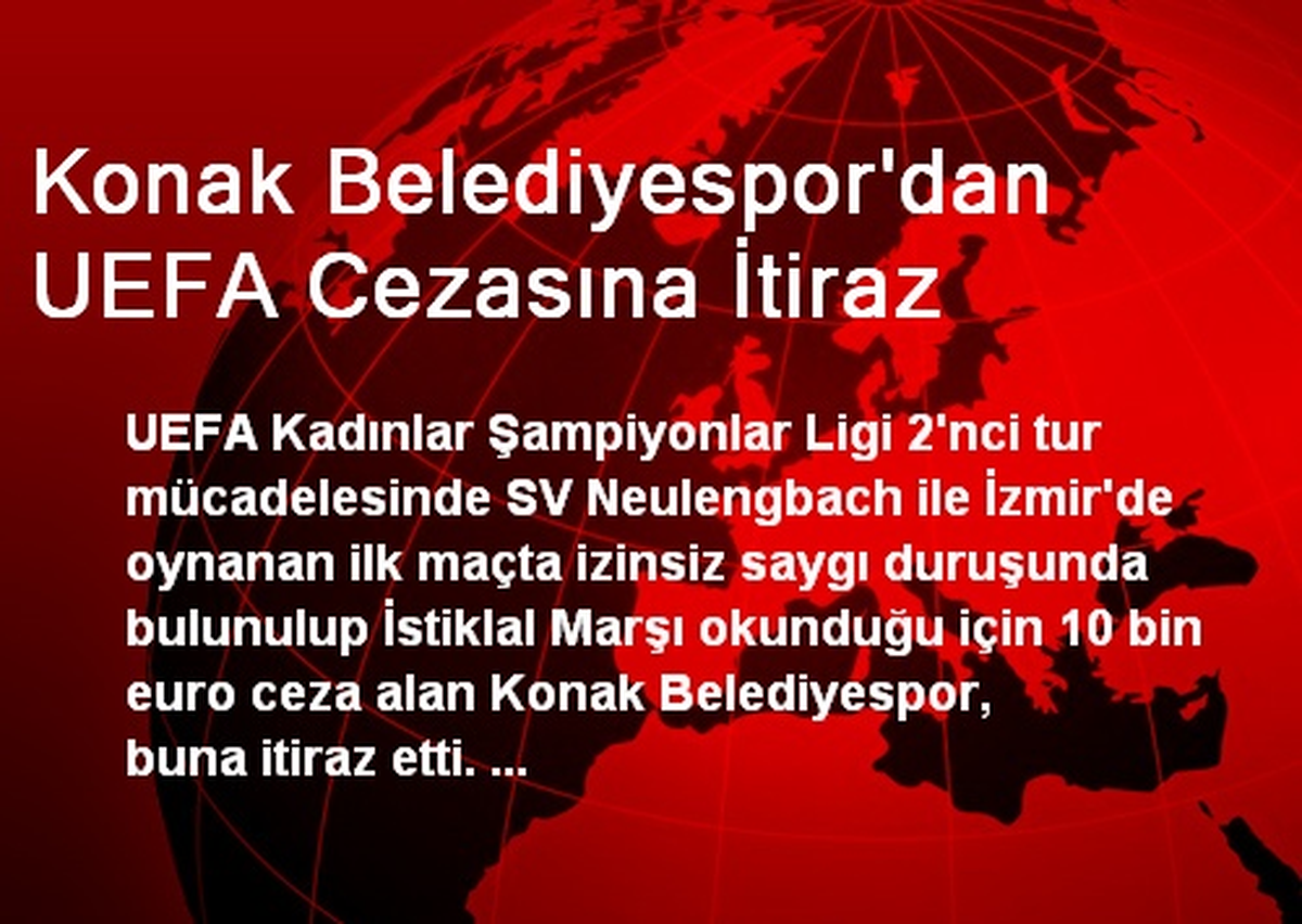 Konak Belediyespor\'dan UEFA Cezasına İtiraz