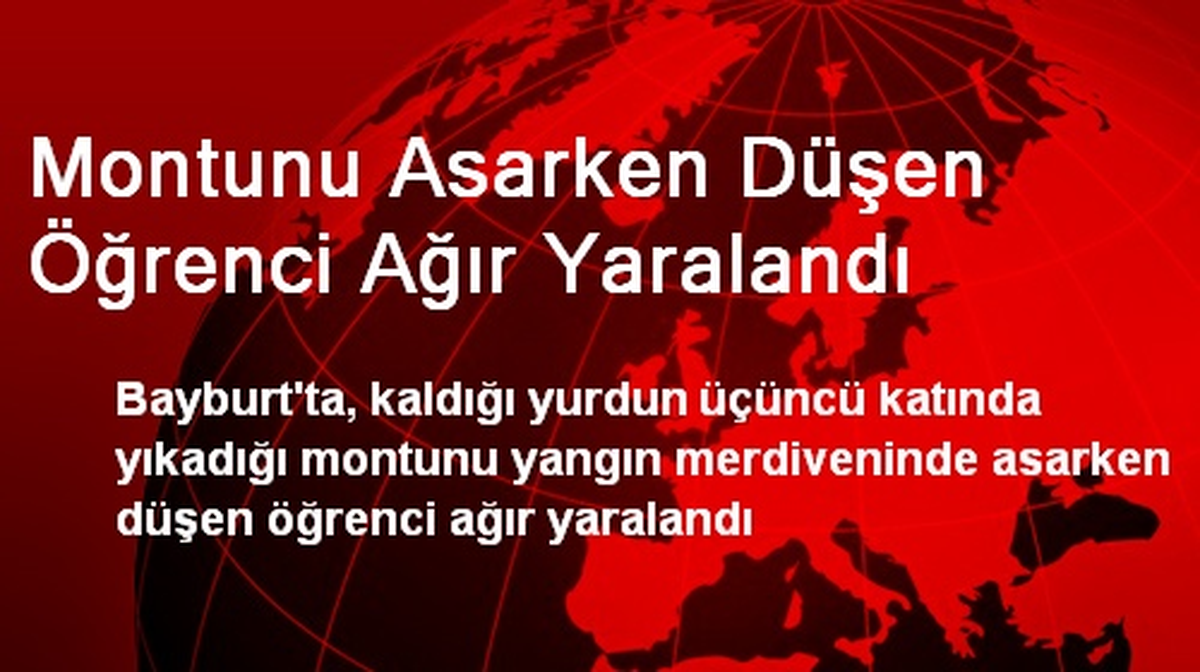 Montunu Asarken Düşen Öğrenci Ağır Yaralandı