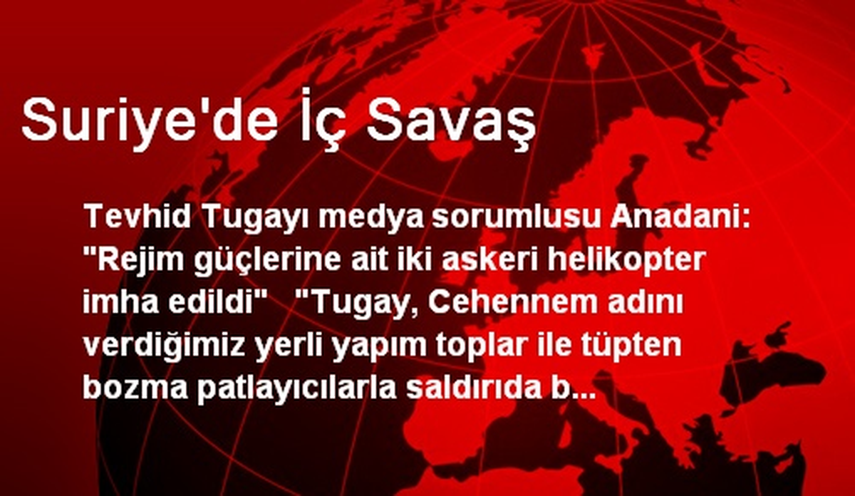Suriye\'de İç Savaş