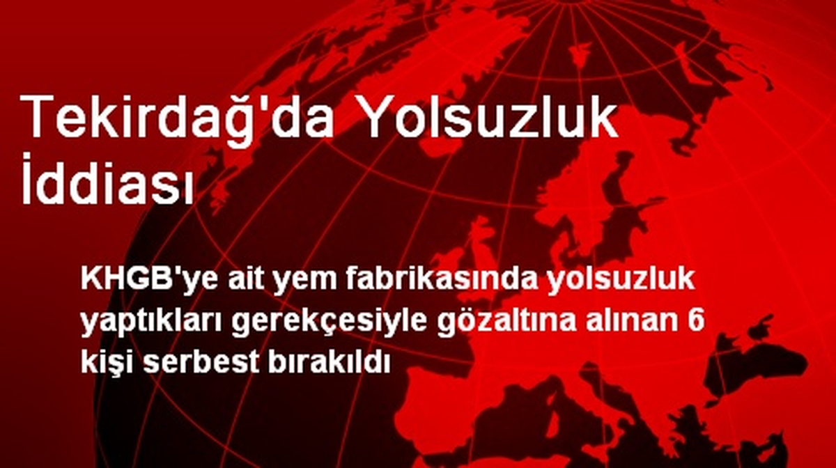 Tekirdağ\'da Yolsuzluk İddiası