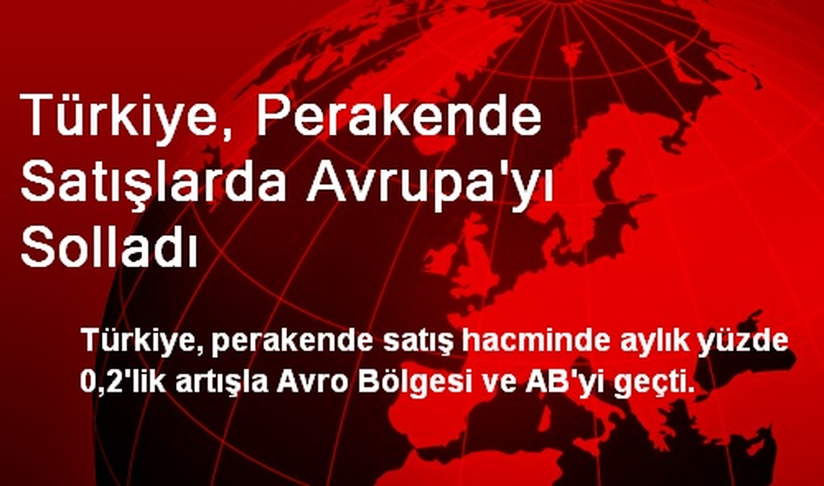 Türkiye, Perakende Satışlarda Avrupa\'yı Solladı