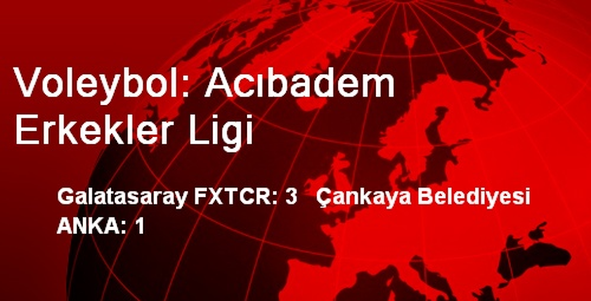 Voleybol: Acıbadem Erkekler Ligi