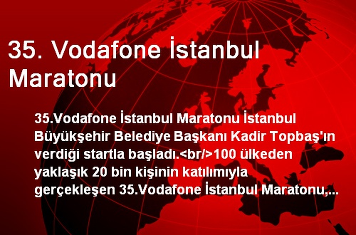 35. Vodafone İstanbul Maratonu