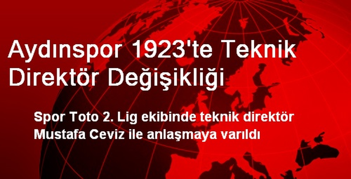 Aydınspor 1923\'te Teknik Direktör Değişikliği