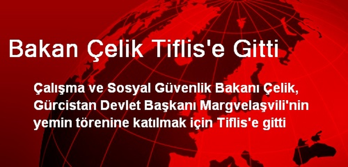 Bakan Çelik Tiflis\'e Gitti