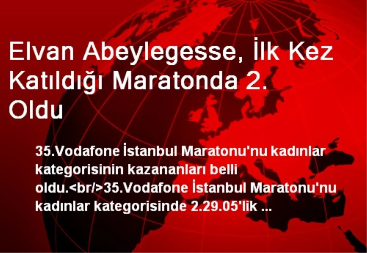 İstanbul Maratonu\'nun 1.si Fransız Atlet Abraham Kiprotich
