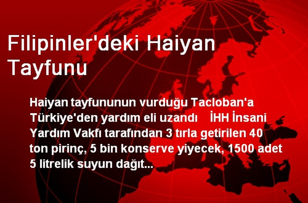 Filipinler\'deki Haiyan Tayfunu