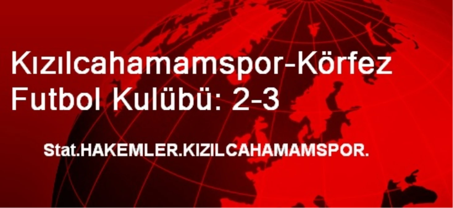 Kızılcahamamspor-Körfez Futbol Kulübü: 2-3