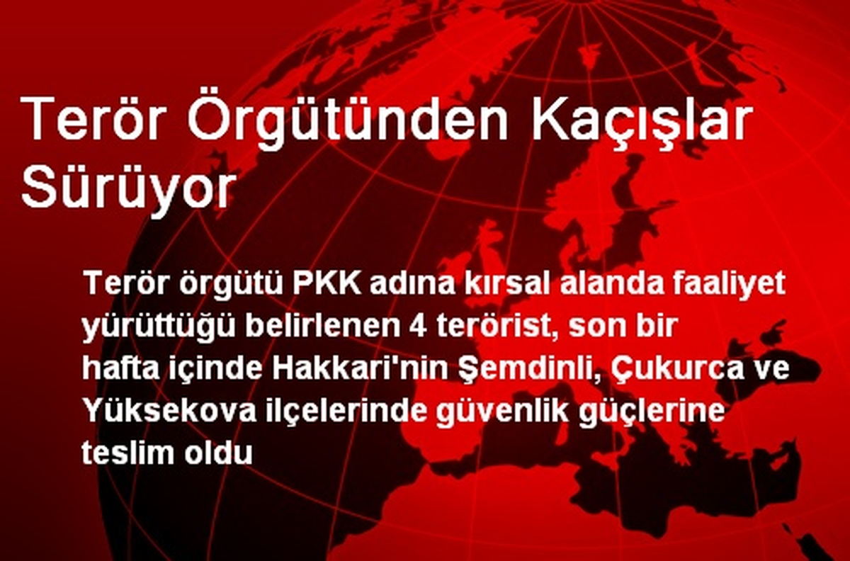 Terör Örgütünden Kaçışlar Sürüyor