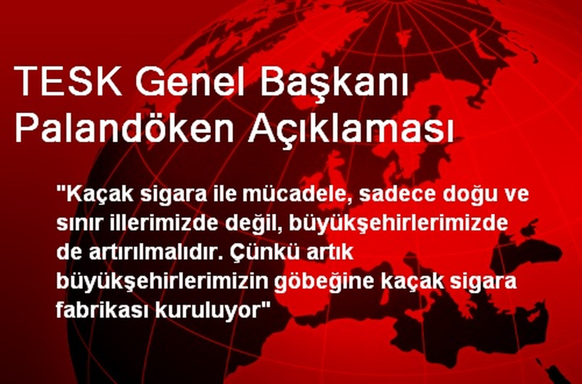 TESK Genel Başkanı Palandöken Açıklaması