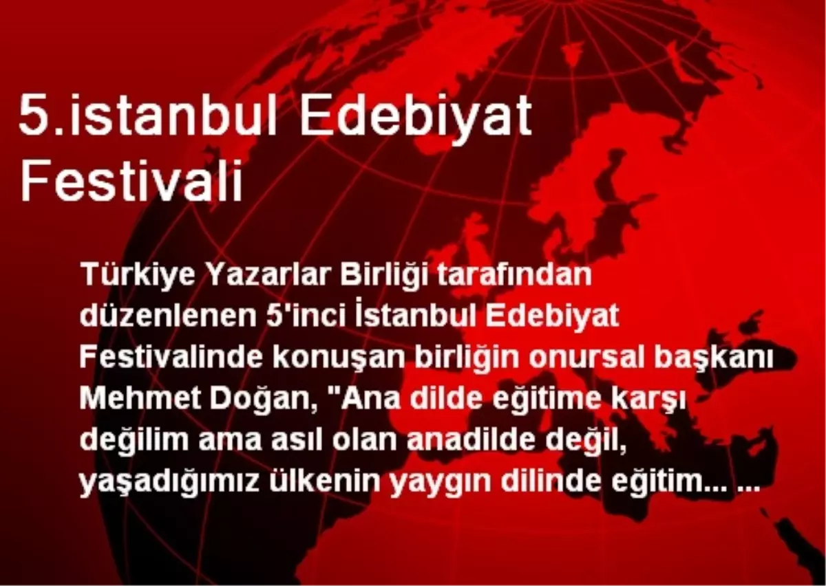 5.istanbul Edebiyat Festivali