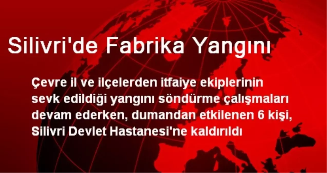 Silivri\'de Fabrika Yangını