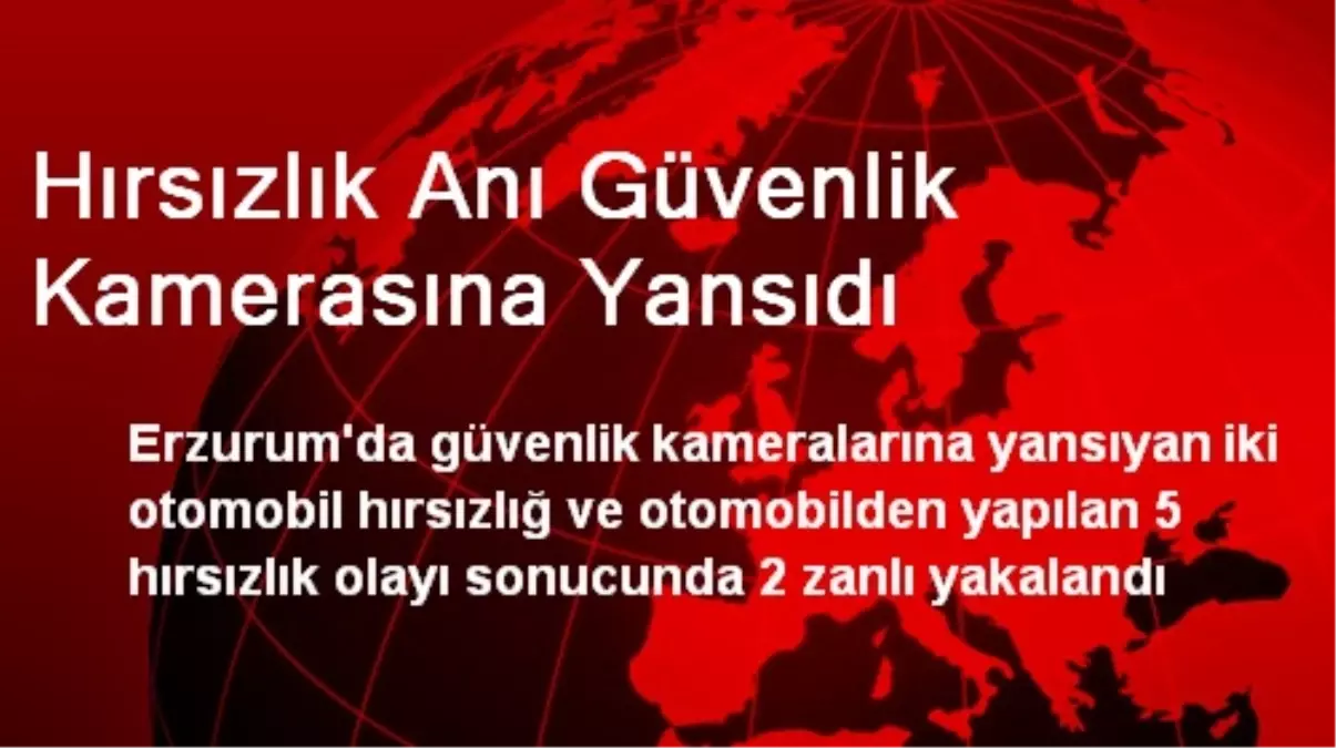 Hırsızlık Anı Güvenlik Kamerasına Yansıdı