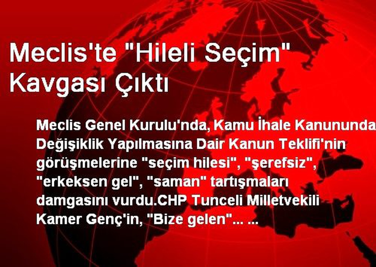 Meclis\'te "Hileli Seçim" Kavgası Çıktı