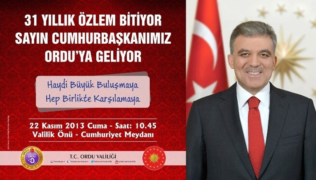 Ordu\'yu Cumhurbaşkanı Heyecanı Sardı