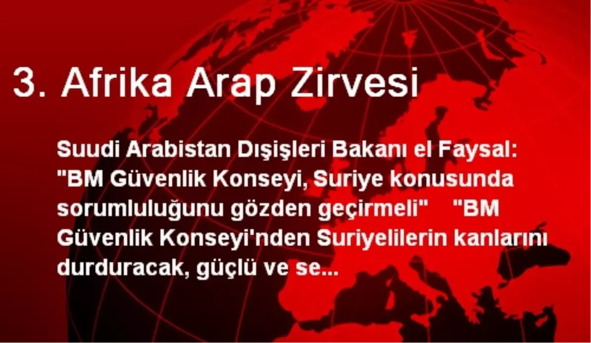 3. Afrika Arap Zirvesi