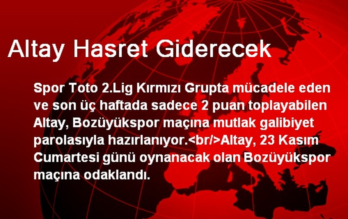 Altay Hasret Giderecek