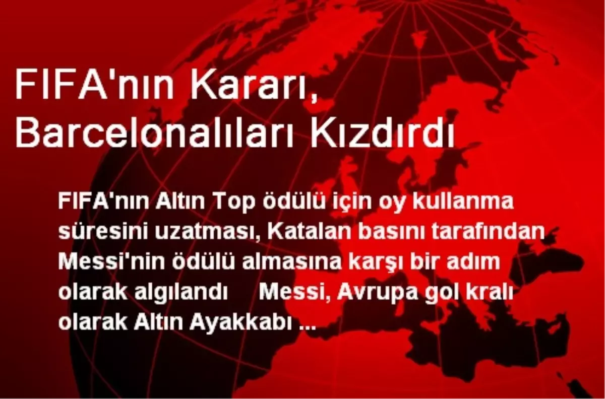 FIFA\'nın Kararı, Barcelonalıları Kızdırdı