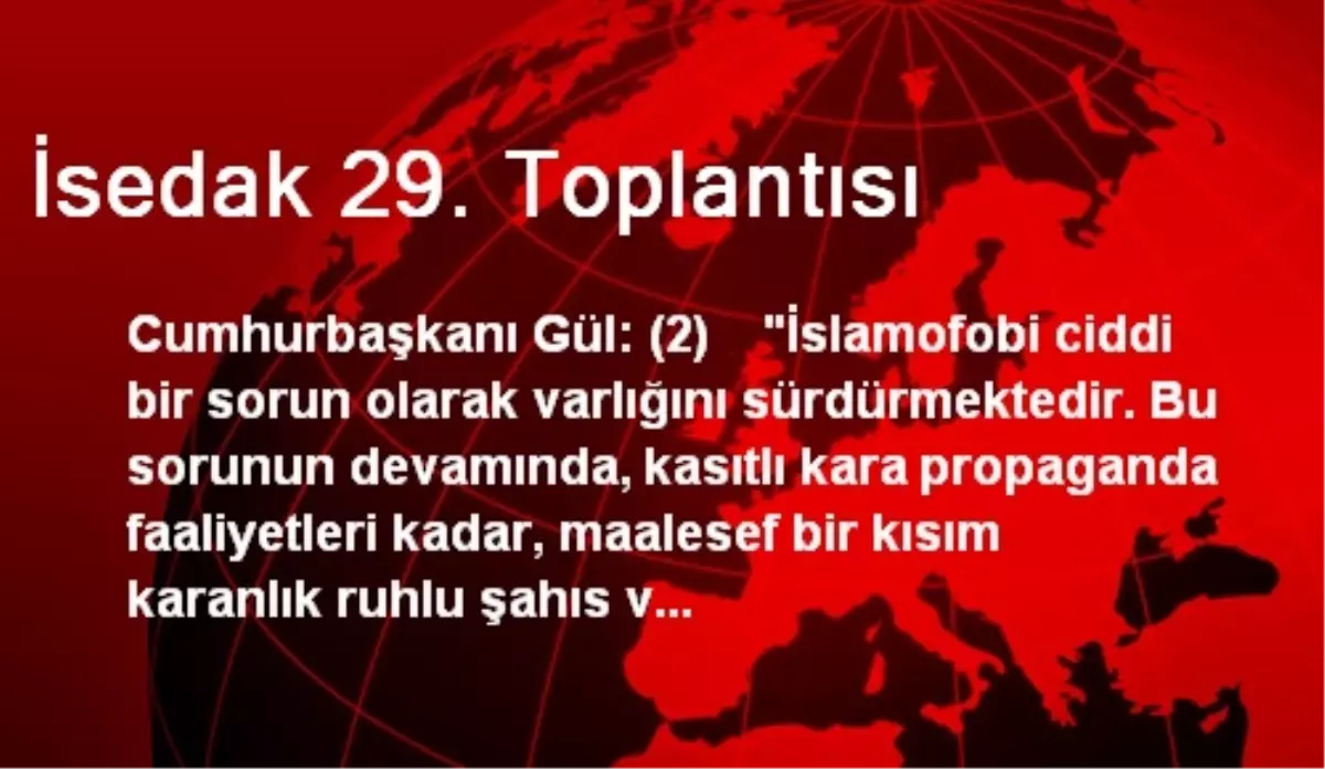 İsedak 29. Toplantısı