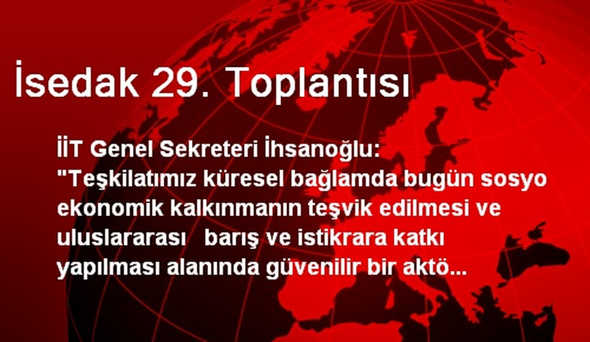 İsedak 29. Toplantısı